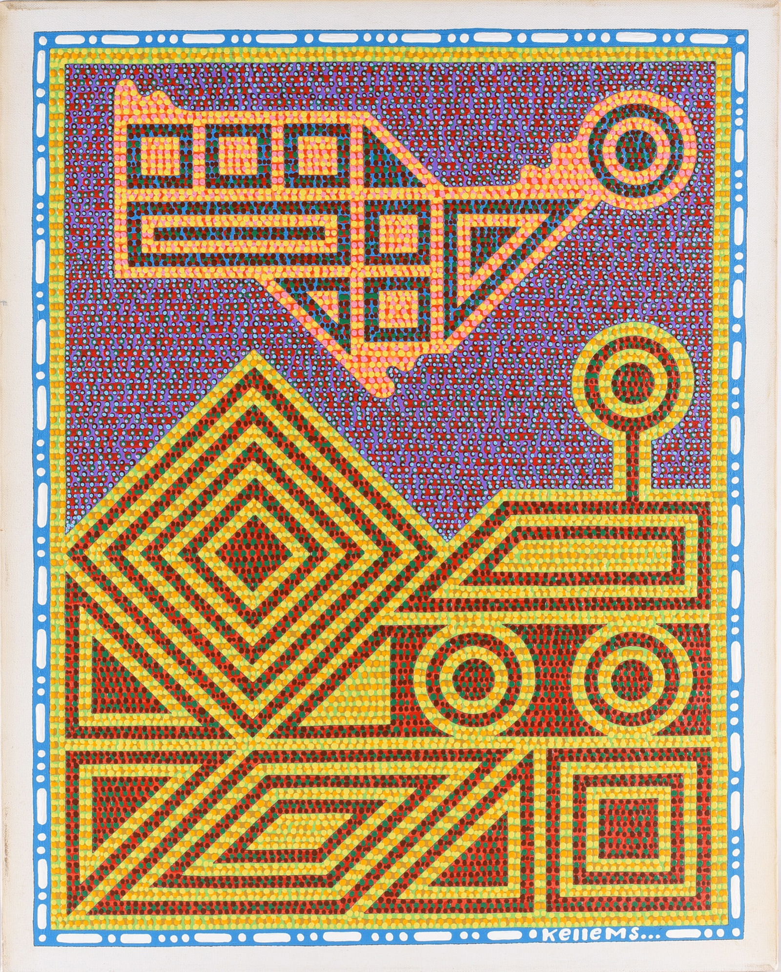 Folk Painting Signed Kellem (1 of 3)