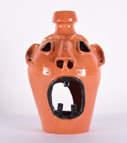 Randy Tobias Jack-o-lantern face jug