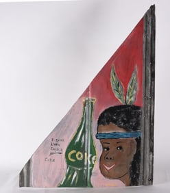 Leonard Jones Folk Art Painting on Tin