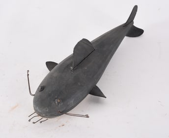 Folk Art Carved Wood Fish