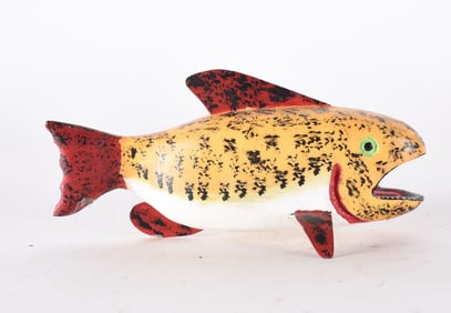Jim Lewis Folk Art Carved Fish