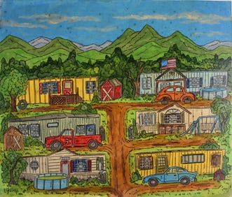 Eric Cunningham Folk Painting