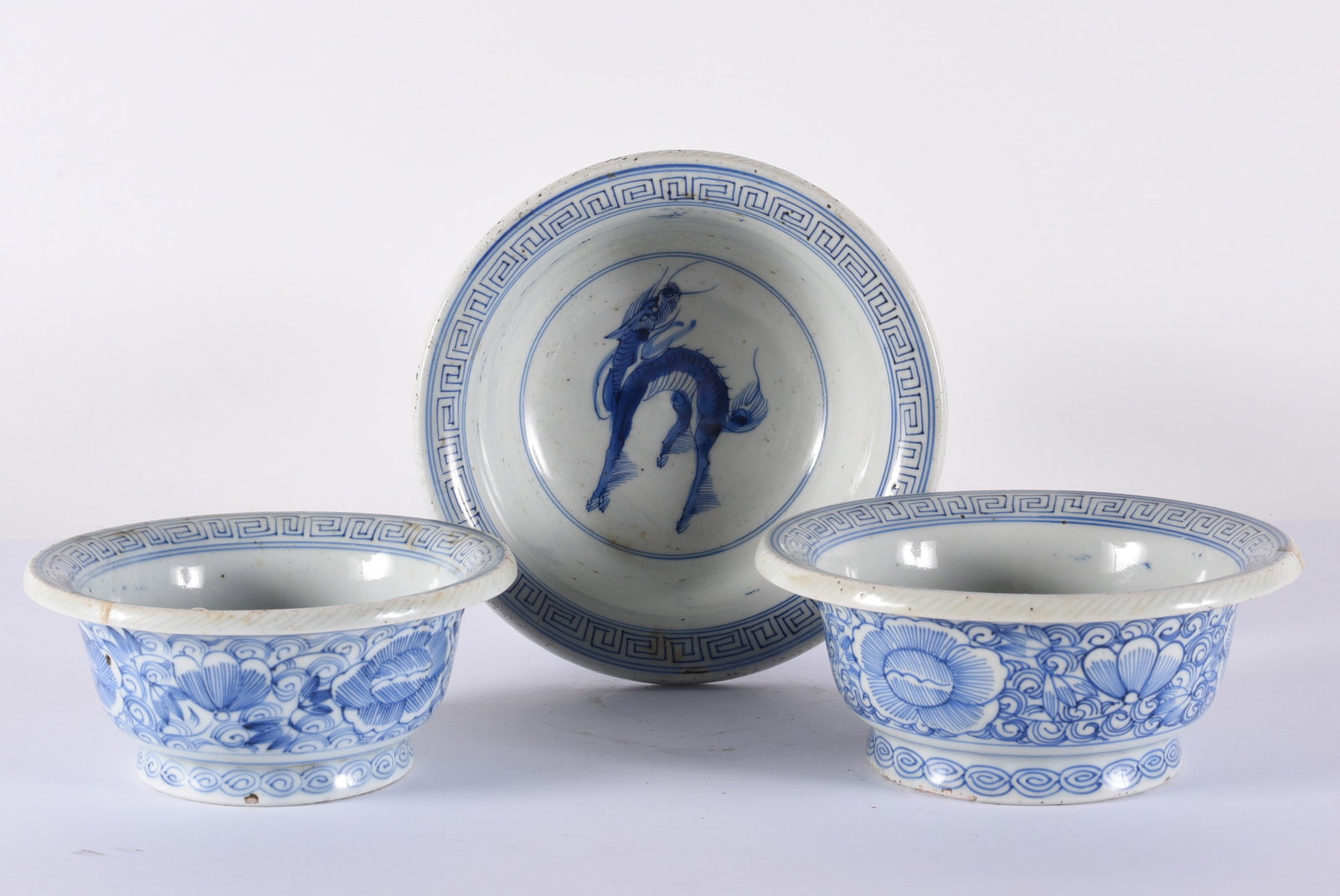 Antique Chinese Blue and White Porcelain Group (1 of 3)