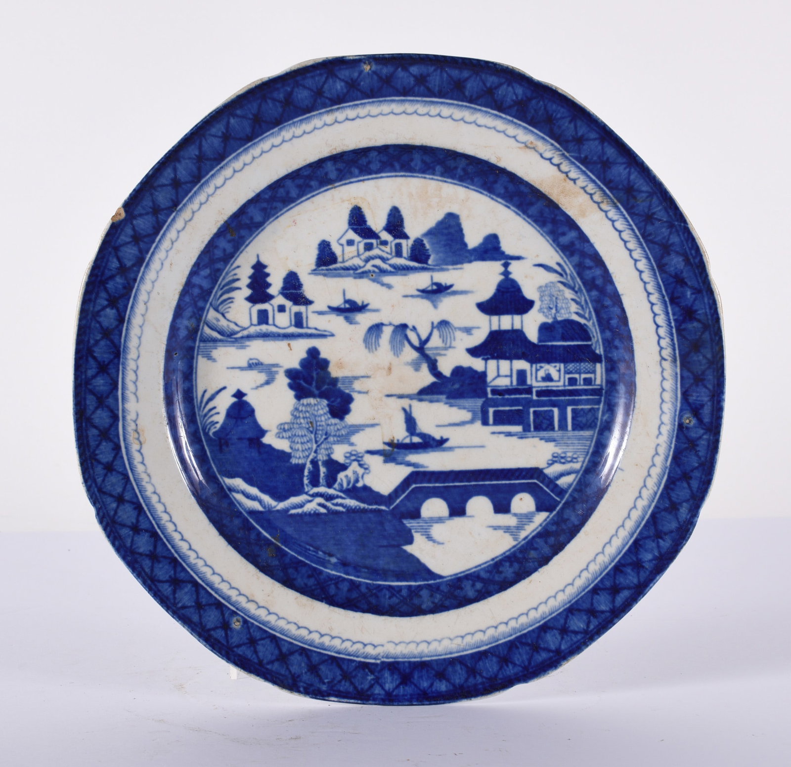 Antique Chinese Blue and White Porcelain Plate: READ IN FULL! These items are all from an attic that we cleaned out. These are sold as is where is. See pictures for details. If we in house pack and ship for you it takes 4 weeks or so DO NOT ASK WHE