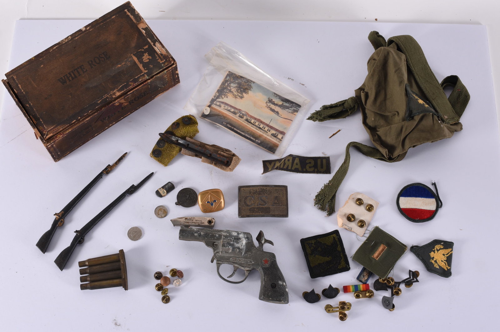 Collection of Ware Badges and other items: READ IN FULL! These items are all from an attic that we cleaned out. These are sold as is where is. See pictures for details. If we in house pack and ship for you it takes 4 weeks or so DO NOT ASK WHE