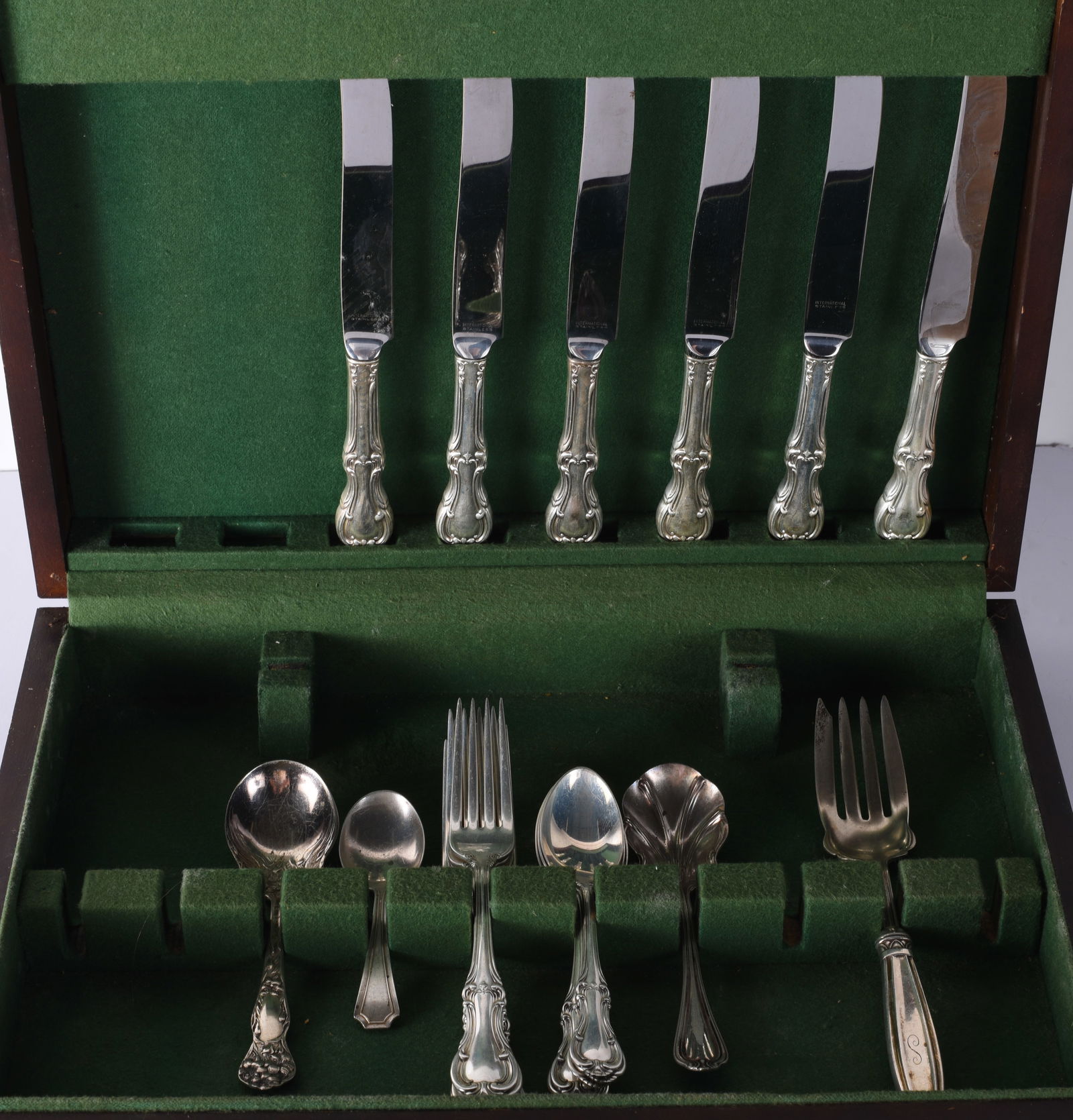 Vintage Sterling Silver Flatware Set 600g without knives (1 of 3)
