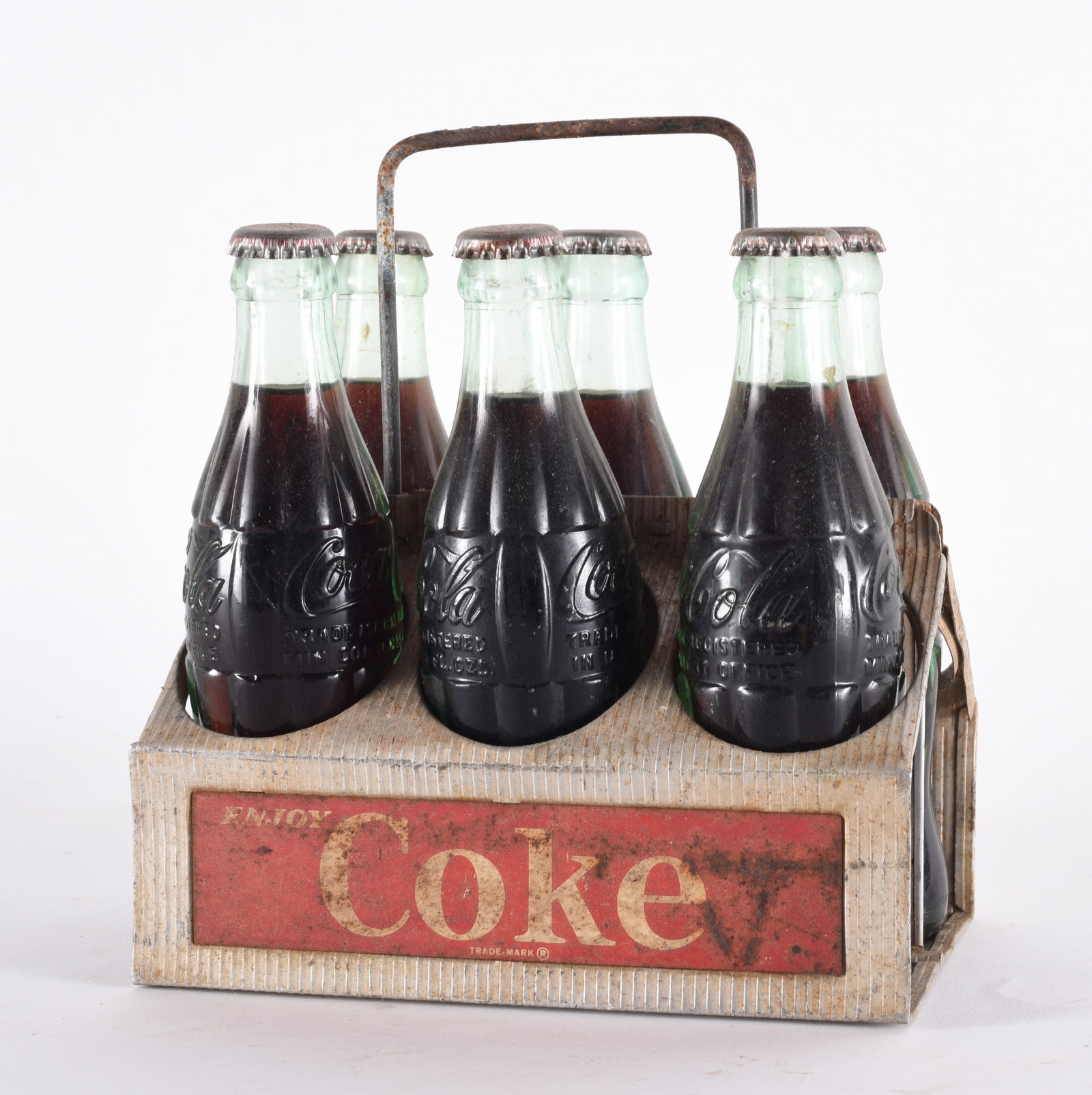 Aluminum Coke Crate 6 pack Carrier: READ IN FULL! These items are all from an attic that we cleaned out. These are sold as is where is. See pictures for details. If we in house pack and ship for you it takes 4 weeks or so DO NOT ASK WHE
