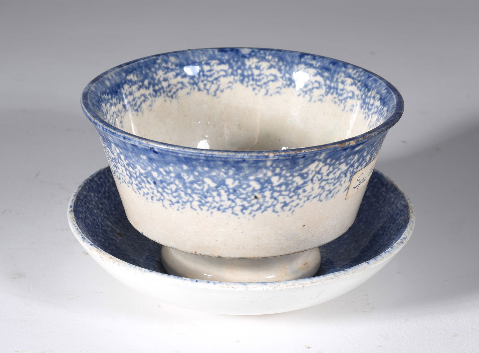 Staffordshire Spatterware Cup and Saucer (1 of 3)