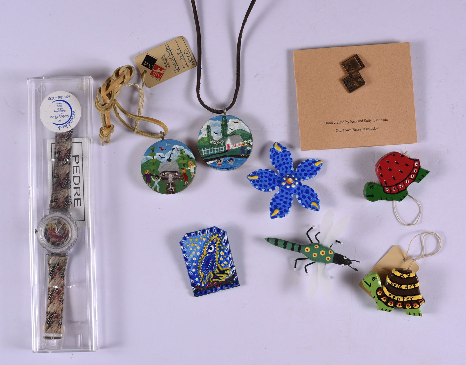 Folk Art Button and Pen Collection (1 of 1)