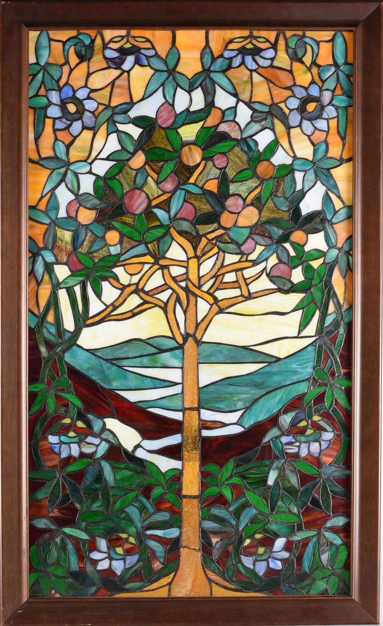 Mosiac Stained Glass Framed 23"x37": READ IN FULL! These items are all from an attic that we cleaned out. These are sold as is where is. See pictures for details. If we in house pack and ship for you it takes 4 weeks or so DO NOT ASK WHE