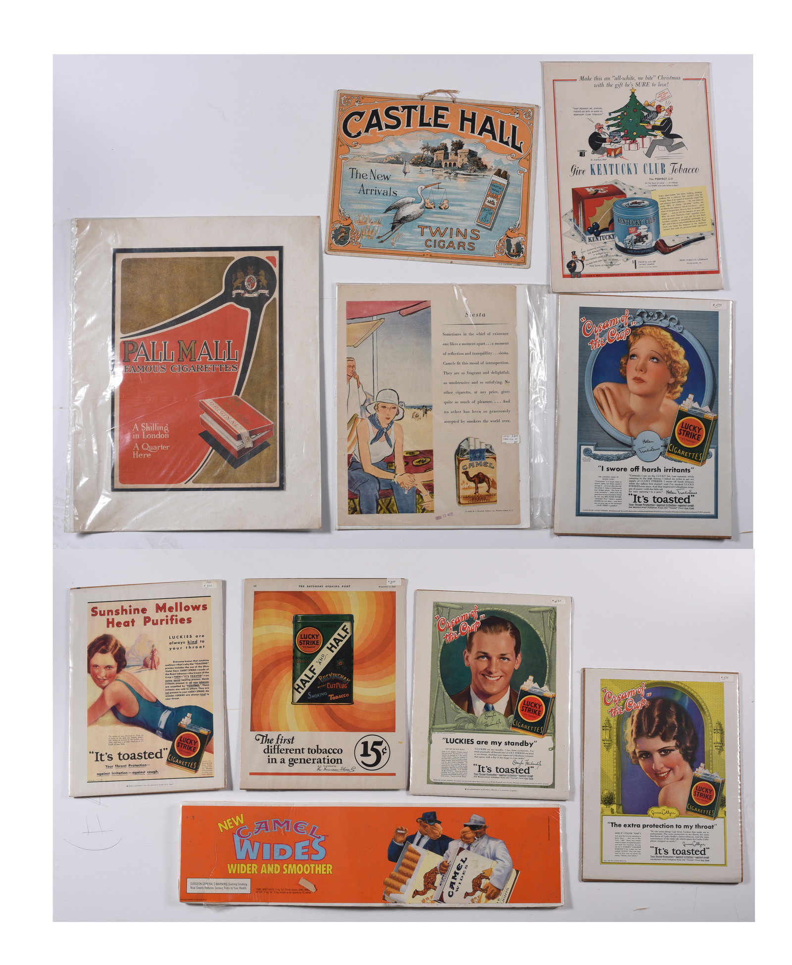 Tabacco Advertising Paper Group: READ IN FULL! These items are all from an attic that we cleaned out. These are sold as is where is. See pictures for details. If we in house pack and ship for you it takes 4 weeks or so DO NOT ASK WHE