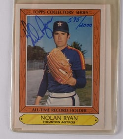 1985 Topps Nolan Ryan Autograph Baseball Card
