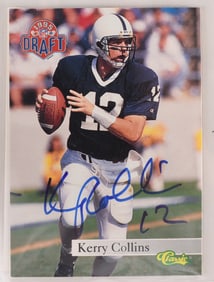 1995 Classic Kerry Collins Autograph Football Card