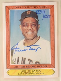 1985 Topps Willie Mays Autograph Baseball Card
