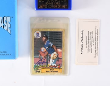 1987 Topps Bo Jackson Autograph Baseball Card