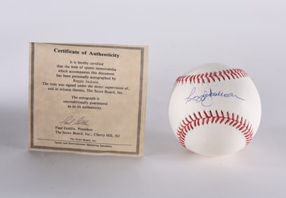 Reggie Jackson Autograph Baseball with COA