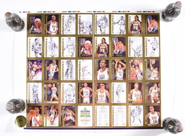 1992 Basketball Uncut Sheet