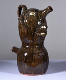 Joe Reinhardt Pottery Monkey Jug Face Jug