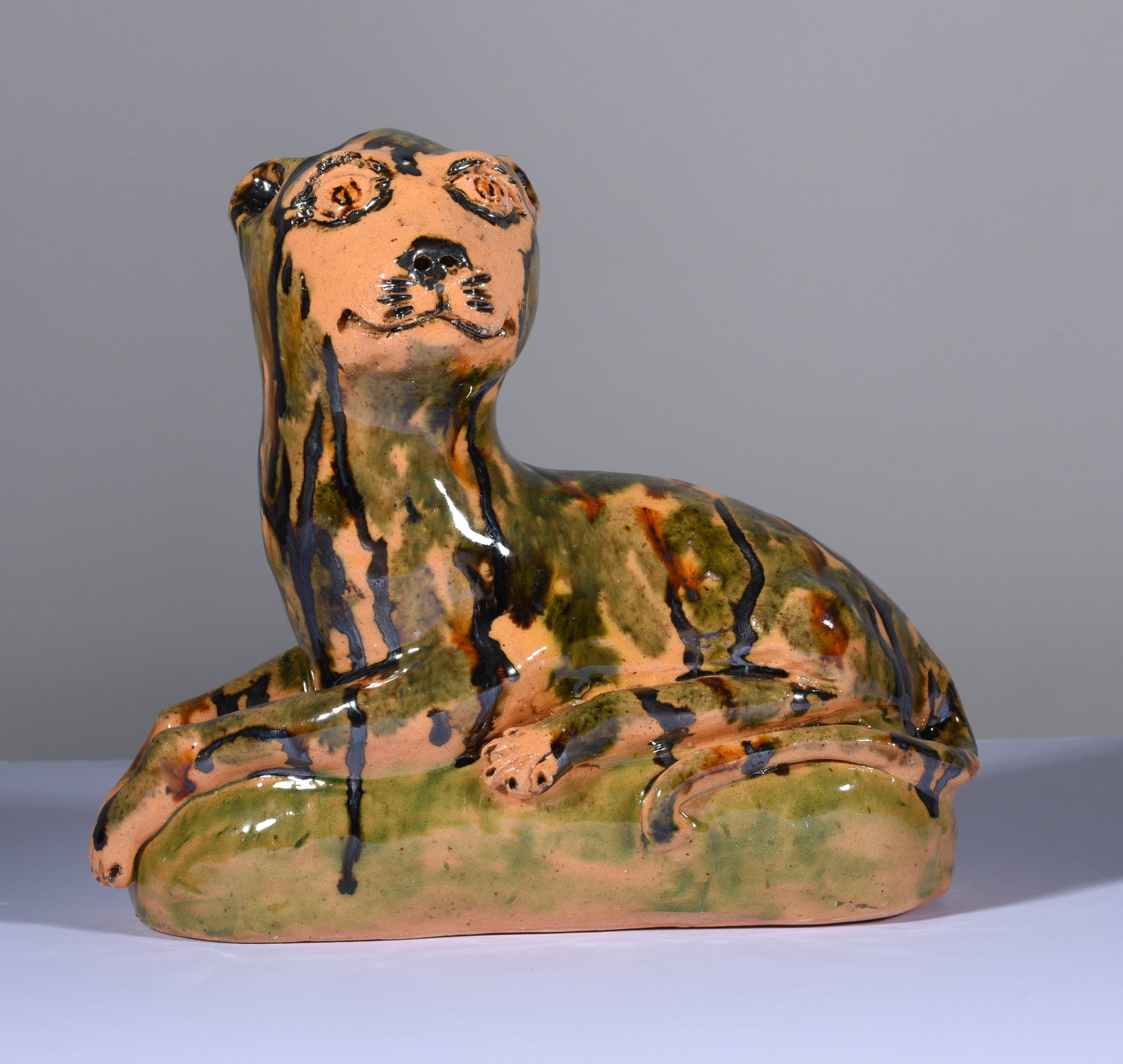 Billy Ray Hussey Pottery Seated Lion (1 of 3)