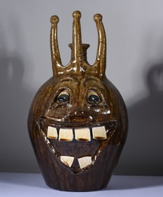 Mike Ball Folk Pottery Face Jug