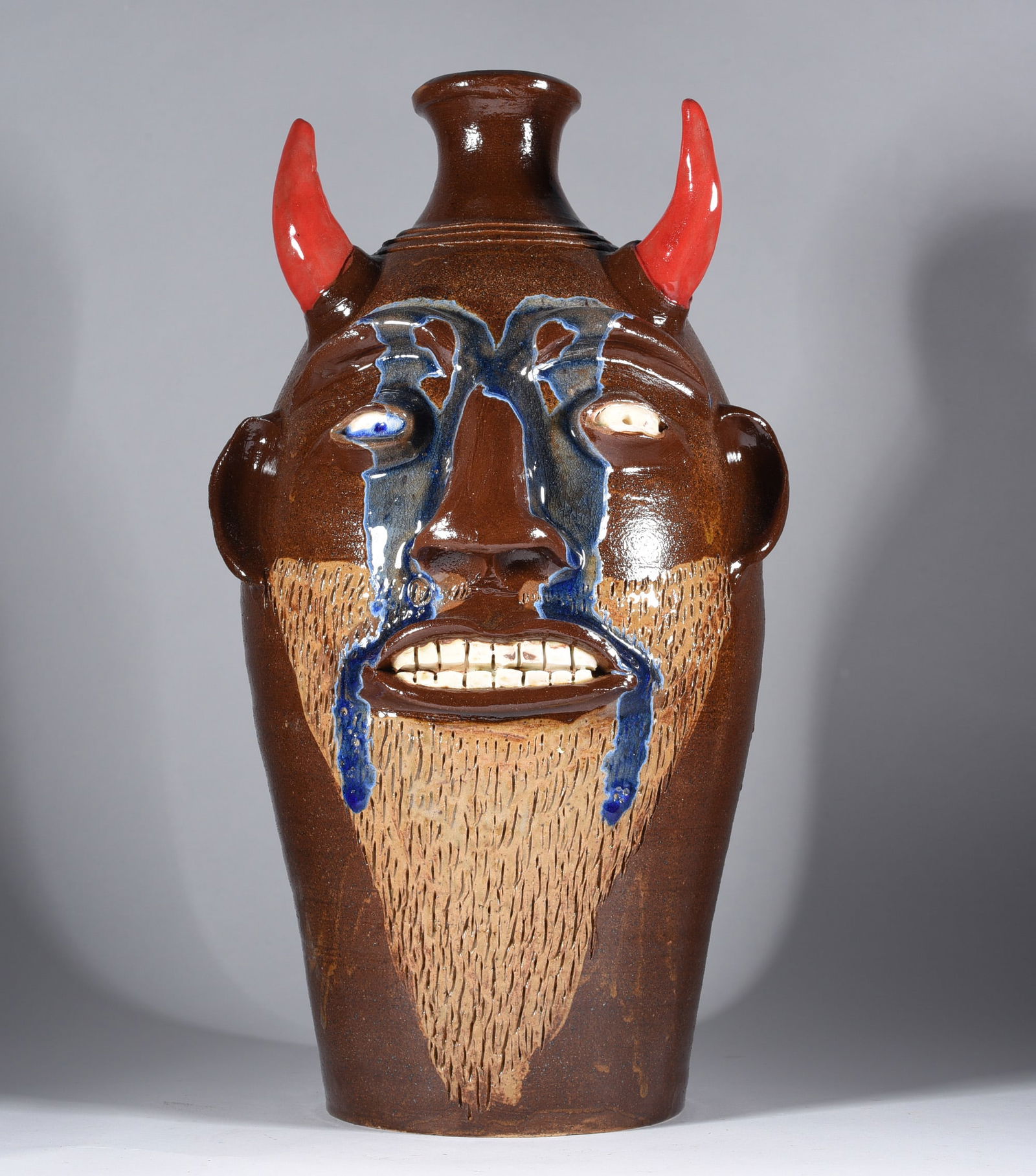 Randy Tobias Devil Face Jug (1 of 3)