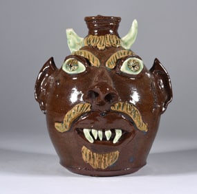 Albert Hodge Small Face Jug (damage)