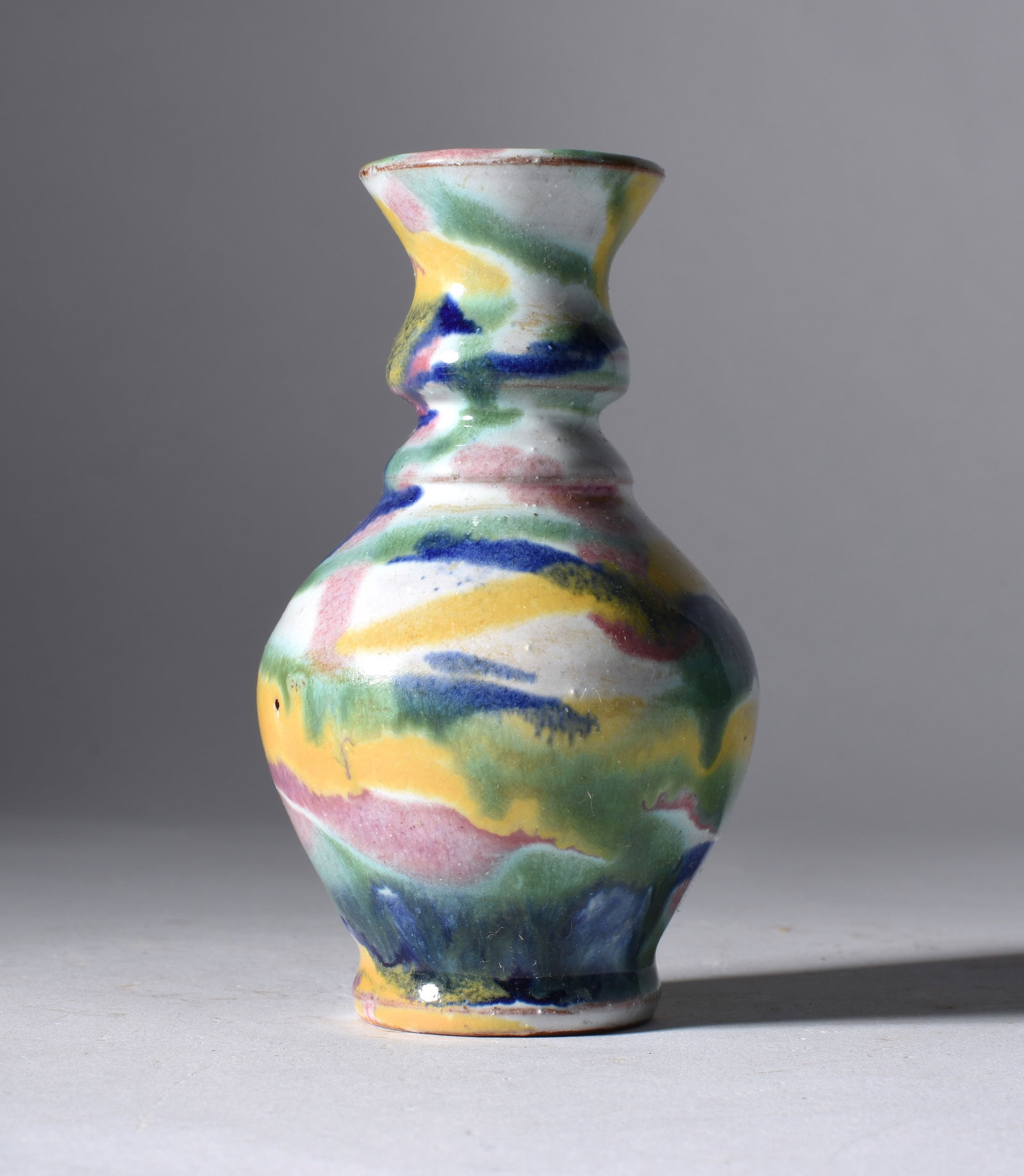 Celia Cole Miniature Pottery Vase: All pottery is from a single owner collection and is in as fired condition unless otherwise stated under condition. See photos for details. IN HOUSE SHIPPING is also listed under Condition.