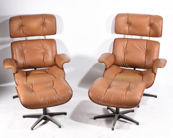 Vintage Plycraft Swivel Lounge Chairs