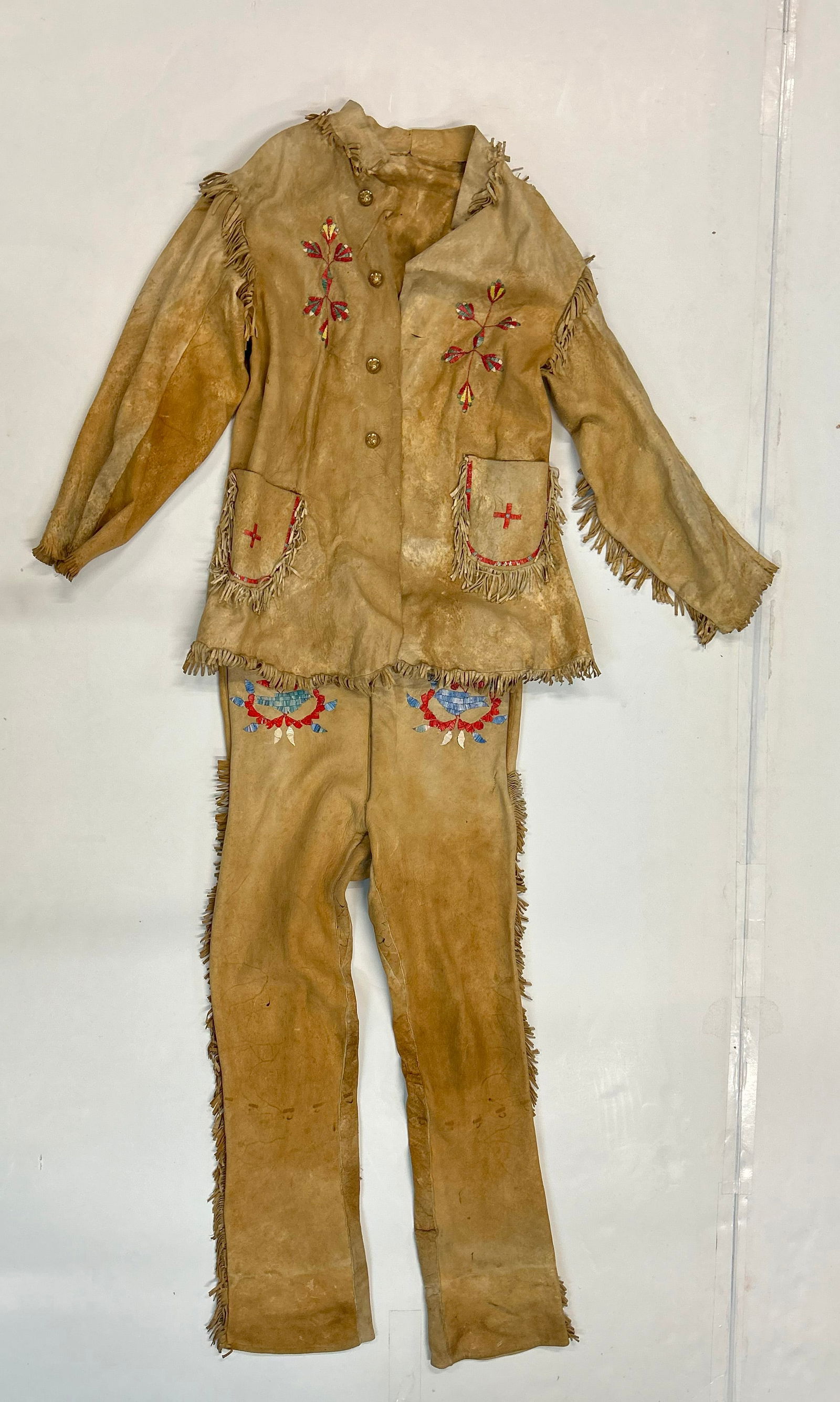 Native American Beaded Hide outift (1 of 8)