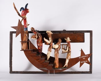 Folk Art Sculpture Stairway to Heaven