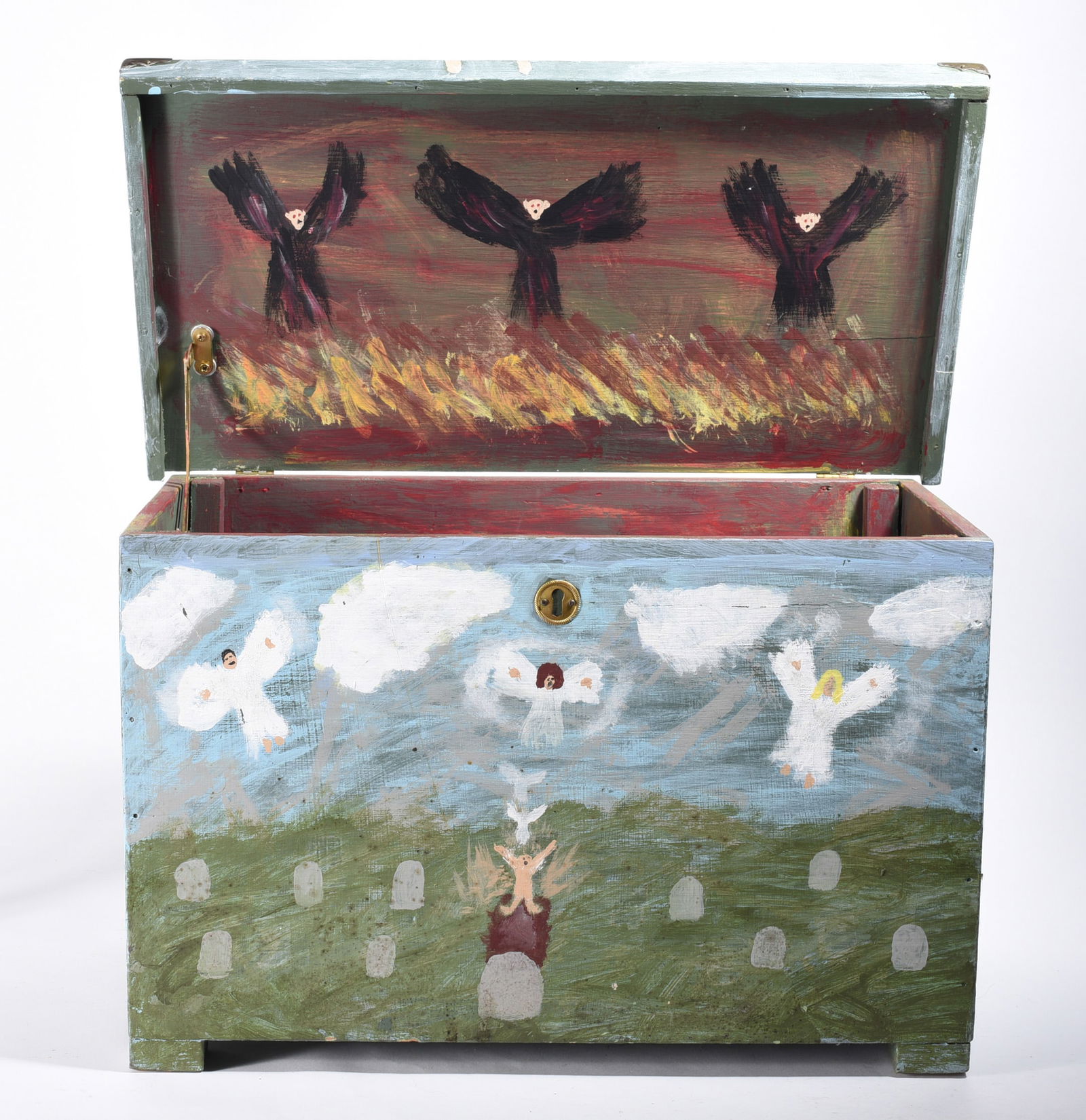 Folk Art Painted box (1 of 4)