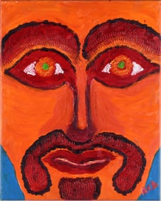 Dr. Bob Folk Art Painting in house shipping est. $99
