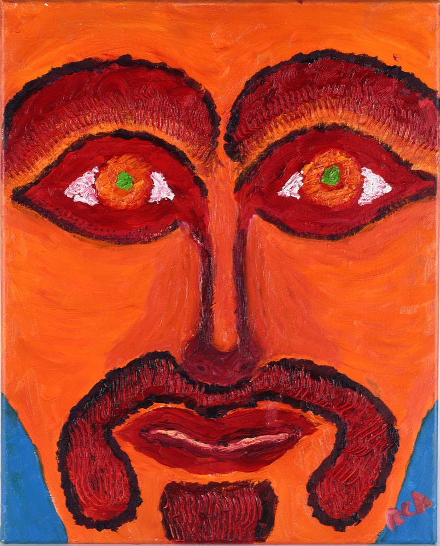 Dr. Bob Folk Art Painting in house shipping est. $99 (1 of 2)