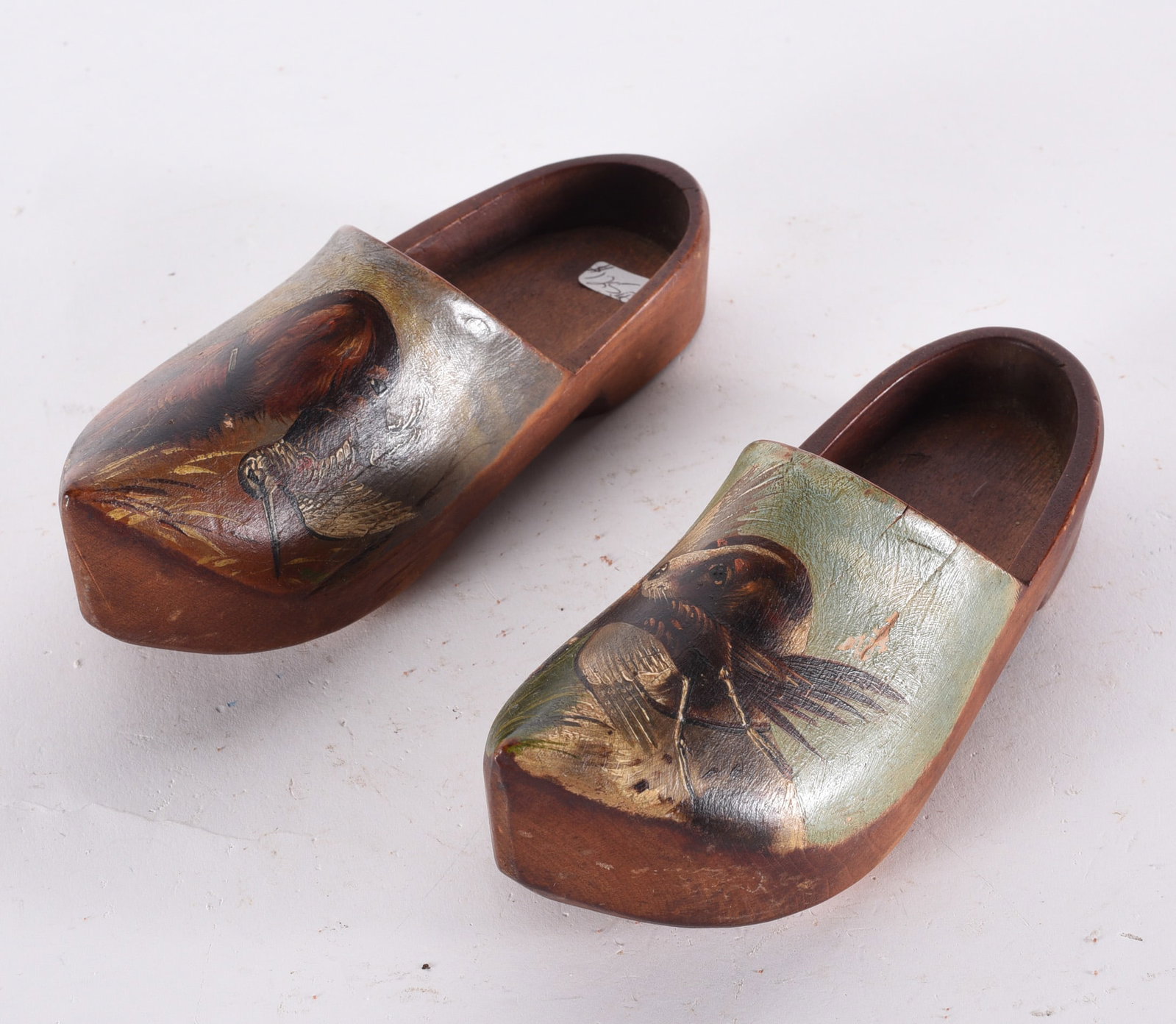 Miniature Dutch Painted Wooden Shoes: paint on wooden shoes.