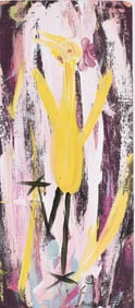 Ernest Lee Folk Art Painting in house shipping est $60