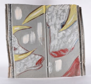 Leanord Jones Folk Painting on Tin