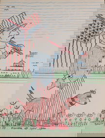 Jack Savitsky Folk Drawing