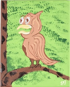 Jakym Clark aka Ise (b. 2001 - ) Outsider Art Painting