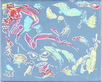 Jakym Clark aka Ise (b. 2001 - ) Outsider Art Painting