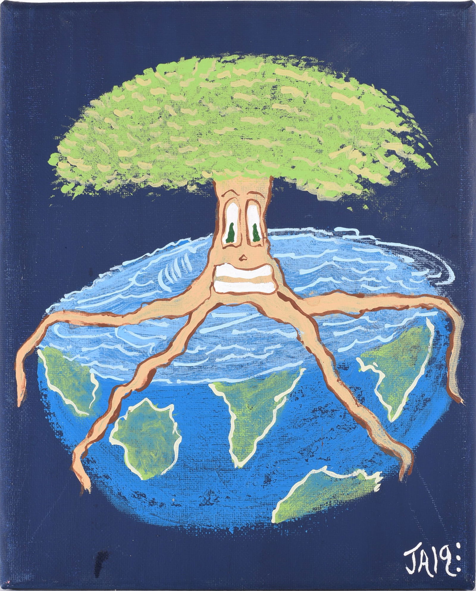 Jakym Clark aka Ise (b. 2001 - ) Outsider Art Painting (1 of 2)