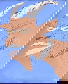 Jakym Clark aka Ise (b. 2001 - ) Outsider Art Painting