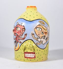 Stacy Lambert Folk Pottery Face Jug