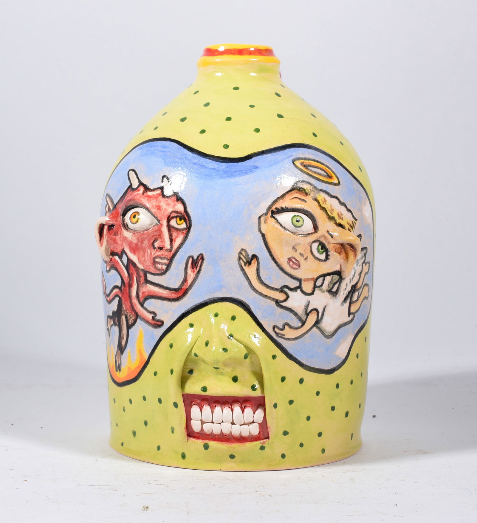 Stacy Lambert Folk Pottery Face Jug (1 of 3)