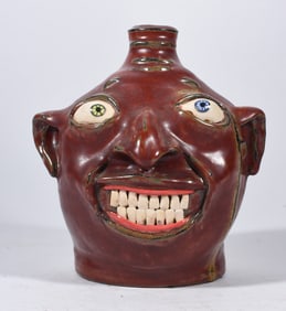 Stacy Lambert Folk Pottery Face Jug