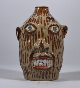 Stacy Lambert Folk Pottery Face Jug