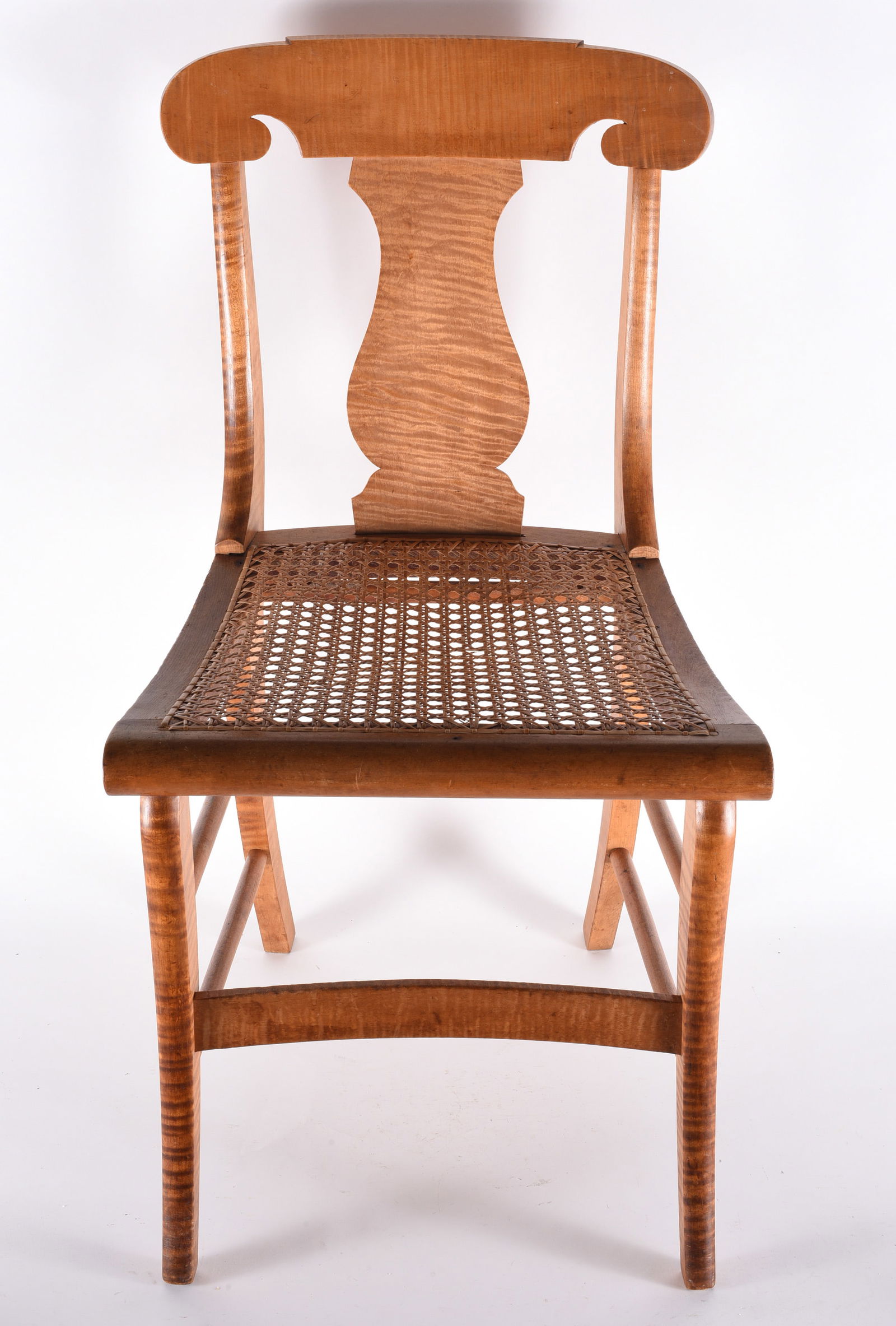 Antique Tiger Maple Side Chair (1 of 2)