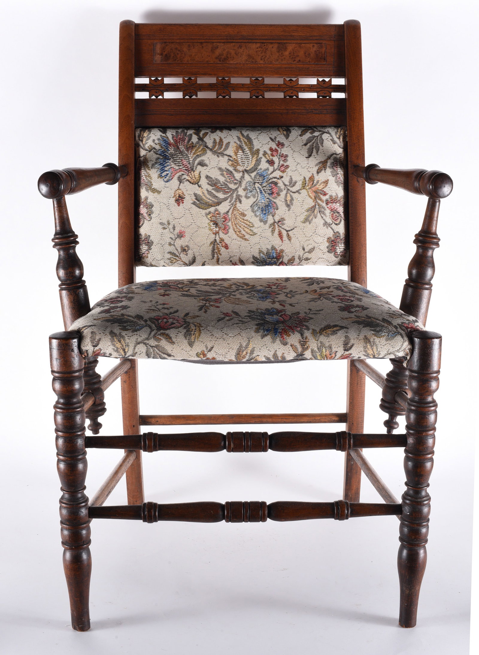 Antique English Arm Chair: these items are from the estate collection of Mary Wells. All items are sold as is where is see photos.