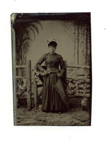 Tintype Photograph of African American Woman in Fine Dress