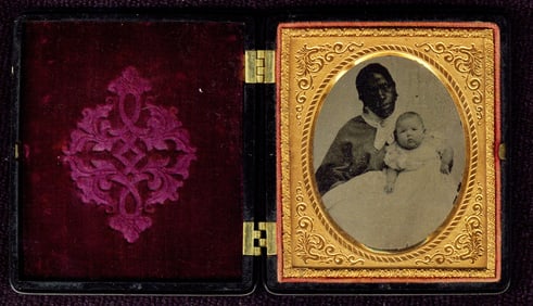 Ambrotype Photograph of Slave Woman and White Child