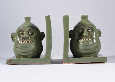 Marvin Bailey Face Jug Book Ends